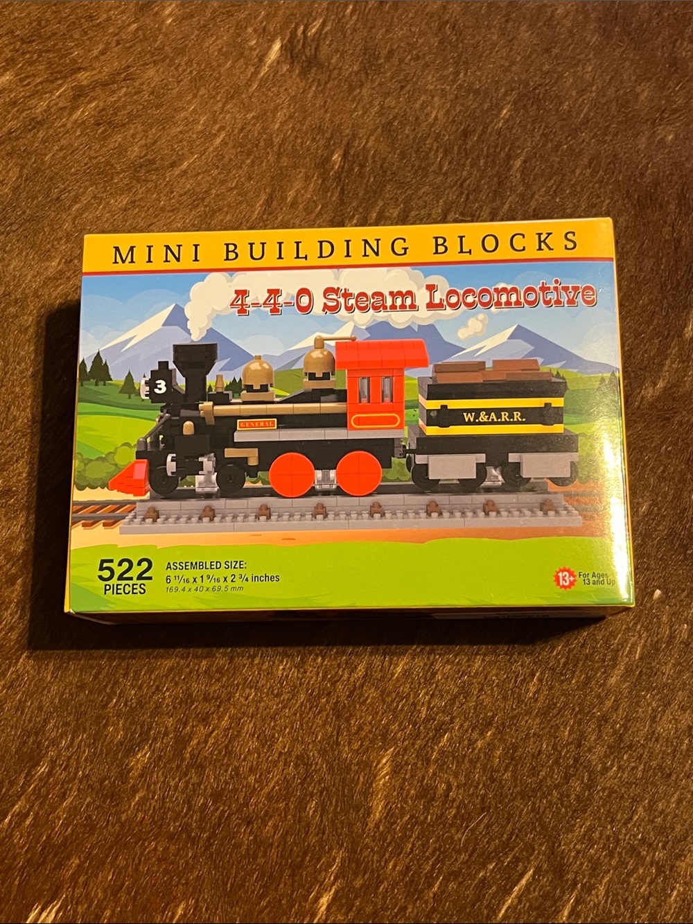 Mini Building Blocks 4-4-0 Steam Locomotive Toy Train